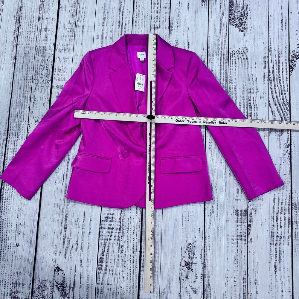 J.Crew Factory Double Breasted Blazer Womens 8P Pink CE046 NWT - Picture 7 of 9